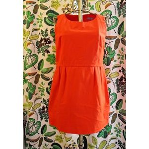 COS Orange Sheath Cotton Dress